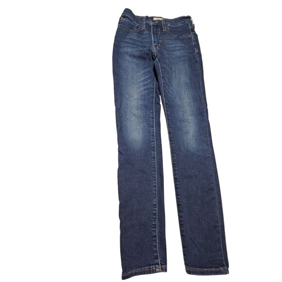 Madewell 9" Mid Rise Skinny Jeans Womens Size 26 Mid Rise Dark Wash Denim Pants - Picture 2 of 6